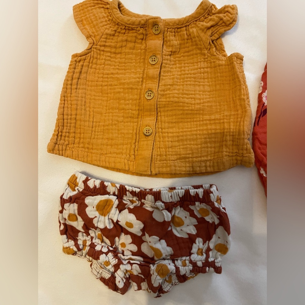 Cat & Jack Mustard , Rust Baby Rompers - Picture 5 of 10